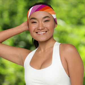 Lesbian Sunset Flag Headband - On Trend Shirts