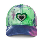 Aromantic Heart Embroidered Tie Dye Hat - On Trend Shirts