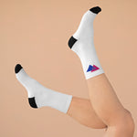 Bisexual Biangles Symbol Socks - white - On Trend Shirts
