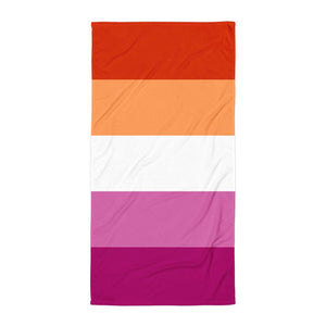 Community Lesbian Flag Beach Towel - On Trend Shirts