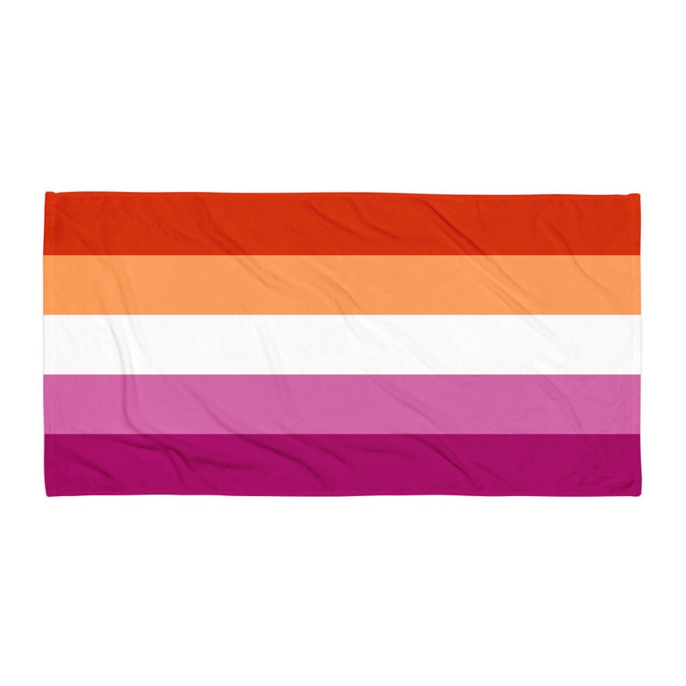 Lesbian Flag Beach Towel - On Trend Shirts