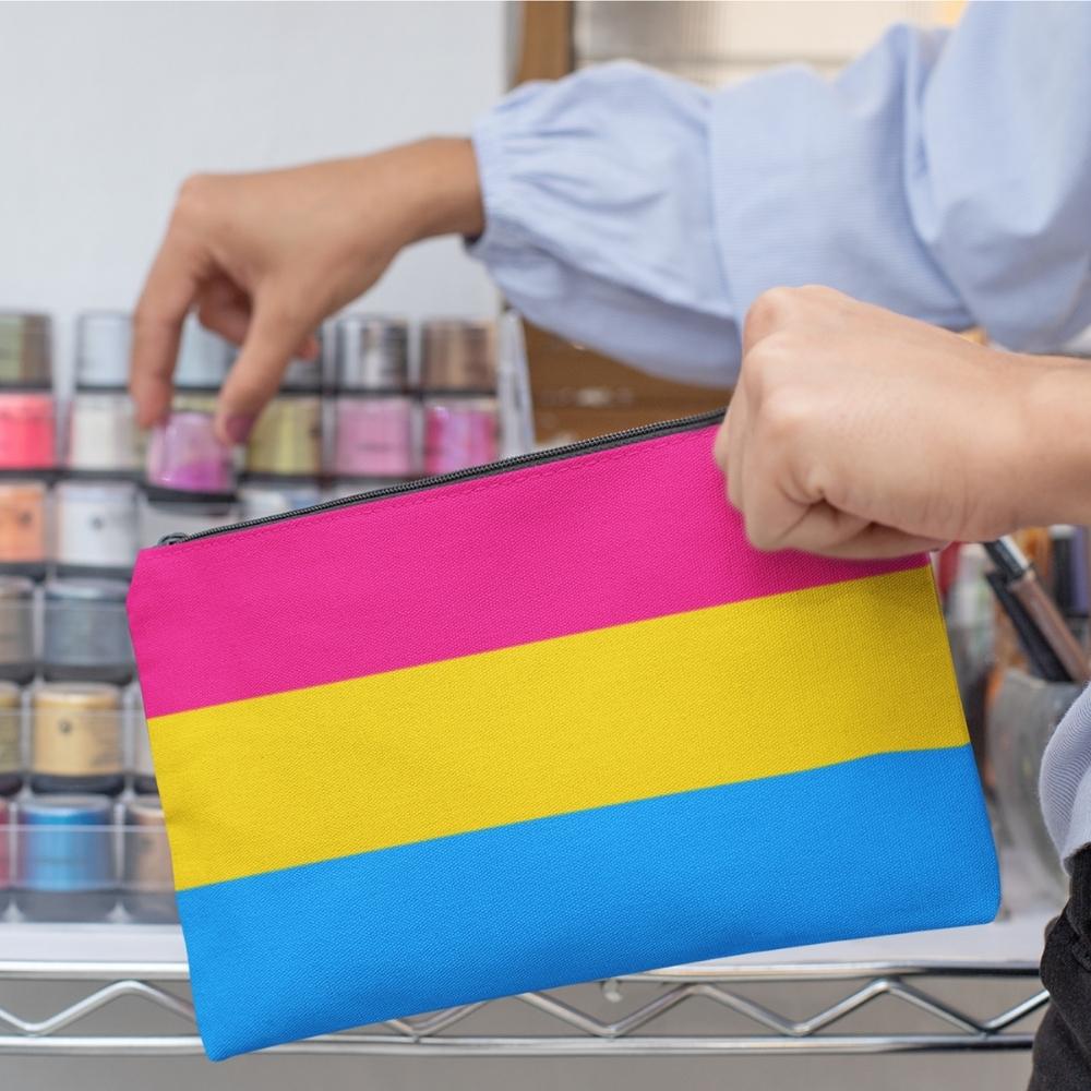 Pansexual Flag Flat Zipper Pouch - On Trend Shirts