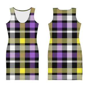 Plaid Non-Binary Fitted Dress - On Trend Shirts
