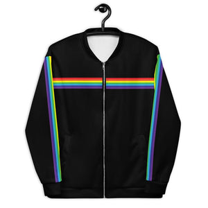 Rainbow Stripe Bomber Jacket - On Trend Shirts