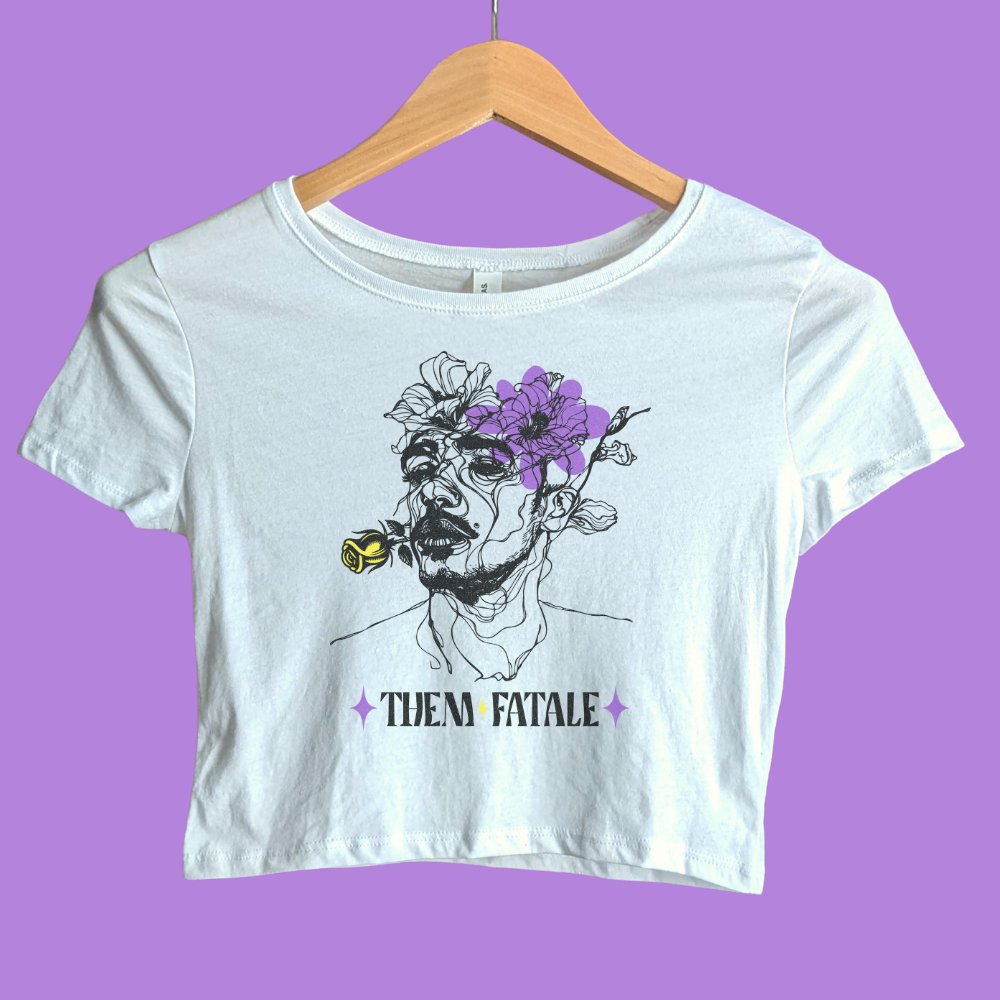 Them Fatale Non-Binary Cropped Tee - On Trend Shirts