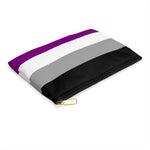 Asexual Flag Flat Zipper Pouch