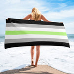 Agender Flag Beach Towel - On Trend Shirts