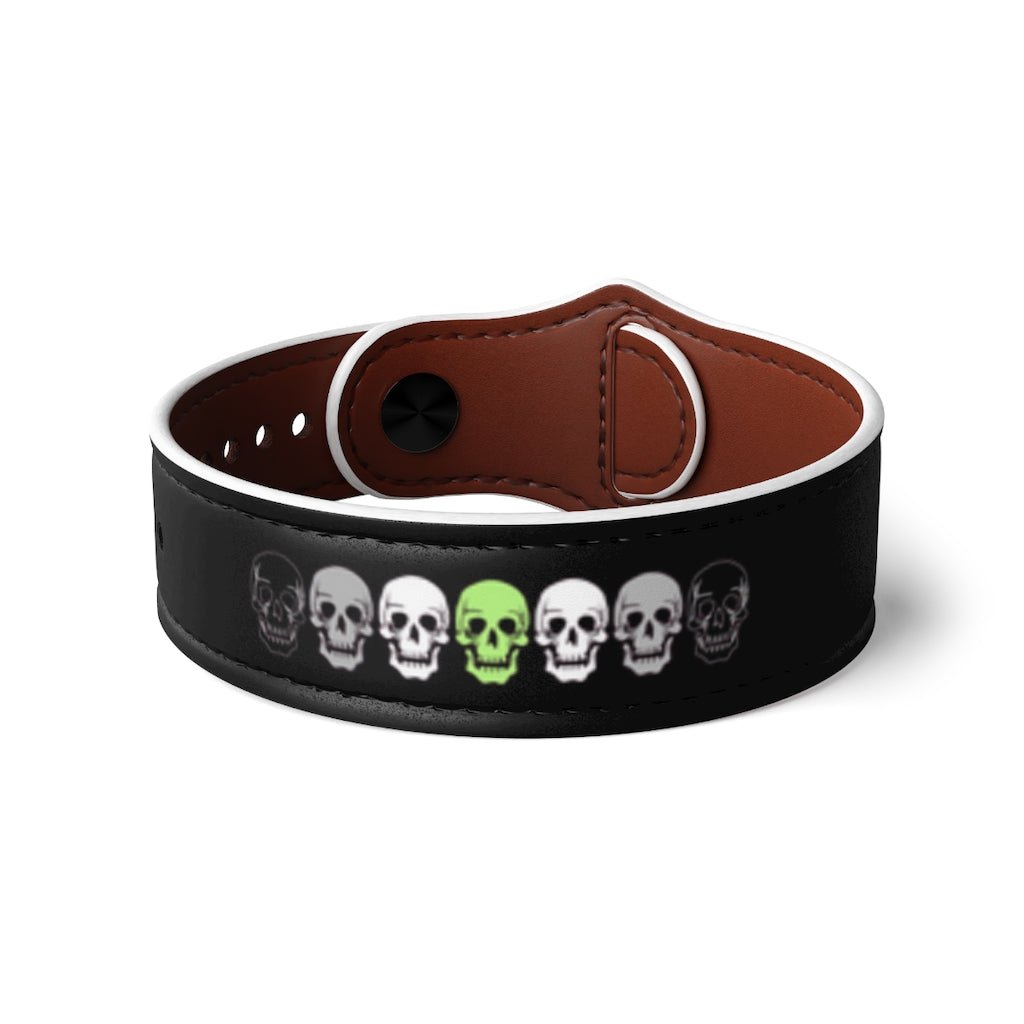 Agender Flag Skulls Wristband - On Trend Shirts