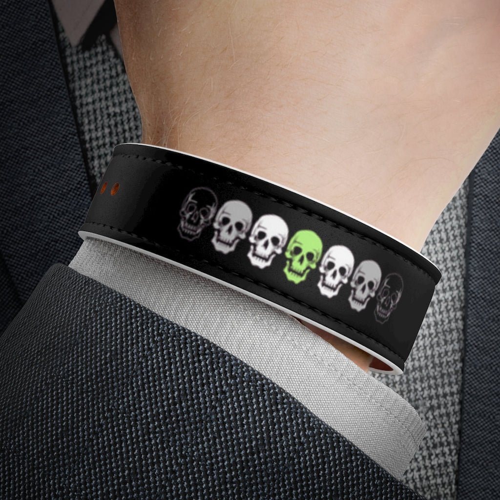 Agender Flag Skulls Wristband - On Trend Shirts