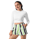 Agender Flag Stripes Athletic Shorts - On Trend Shirts