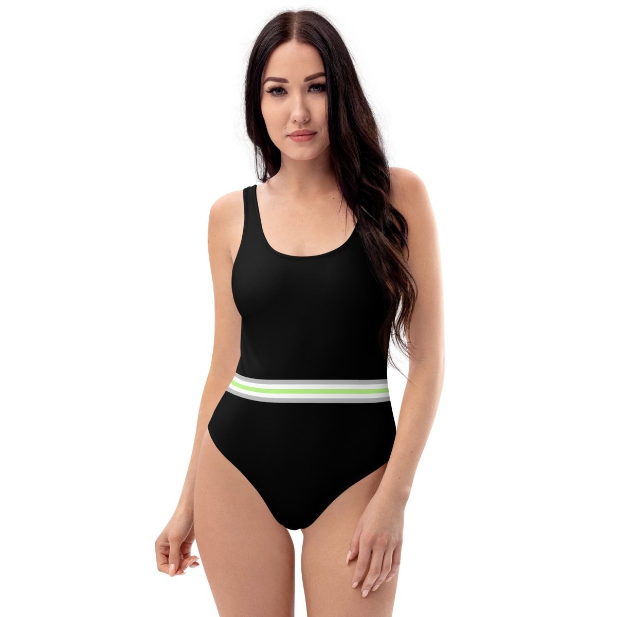 Agender Stripe One-Piece Swimsuit - On Trend Shirts