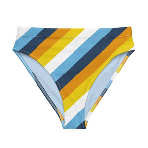 AroAce Flag Recycled High-Waisted Bikini Bottom - On Trend Shirts
