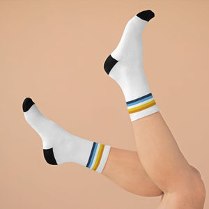 AroAce Flag Socks - white - On Trend Shirts