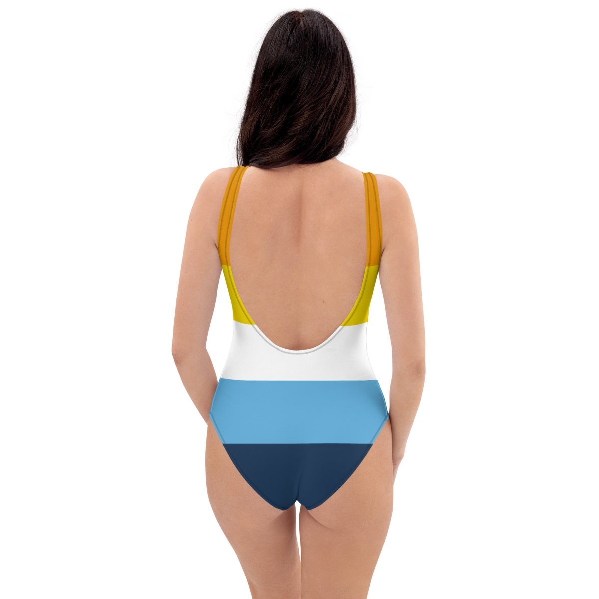 Aroace Stripe One-Piece Swimsuit - On Trend Shirts