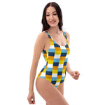 AroAce Sunset Flag Check One-Piece Swimsuit - On Trend Shirts