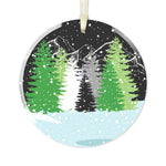 Aromantic Christmas Forest Glass Ornament - On Trend Shirts