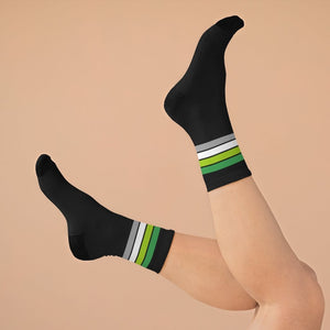 Aromantic Flag Socks - black - On Trend Shirts