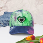 Aromantic Heart Embroidered Tie Dye Hat - On Trend Shirts