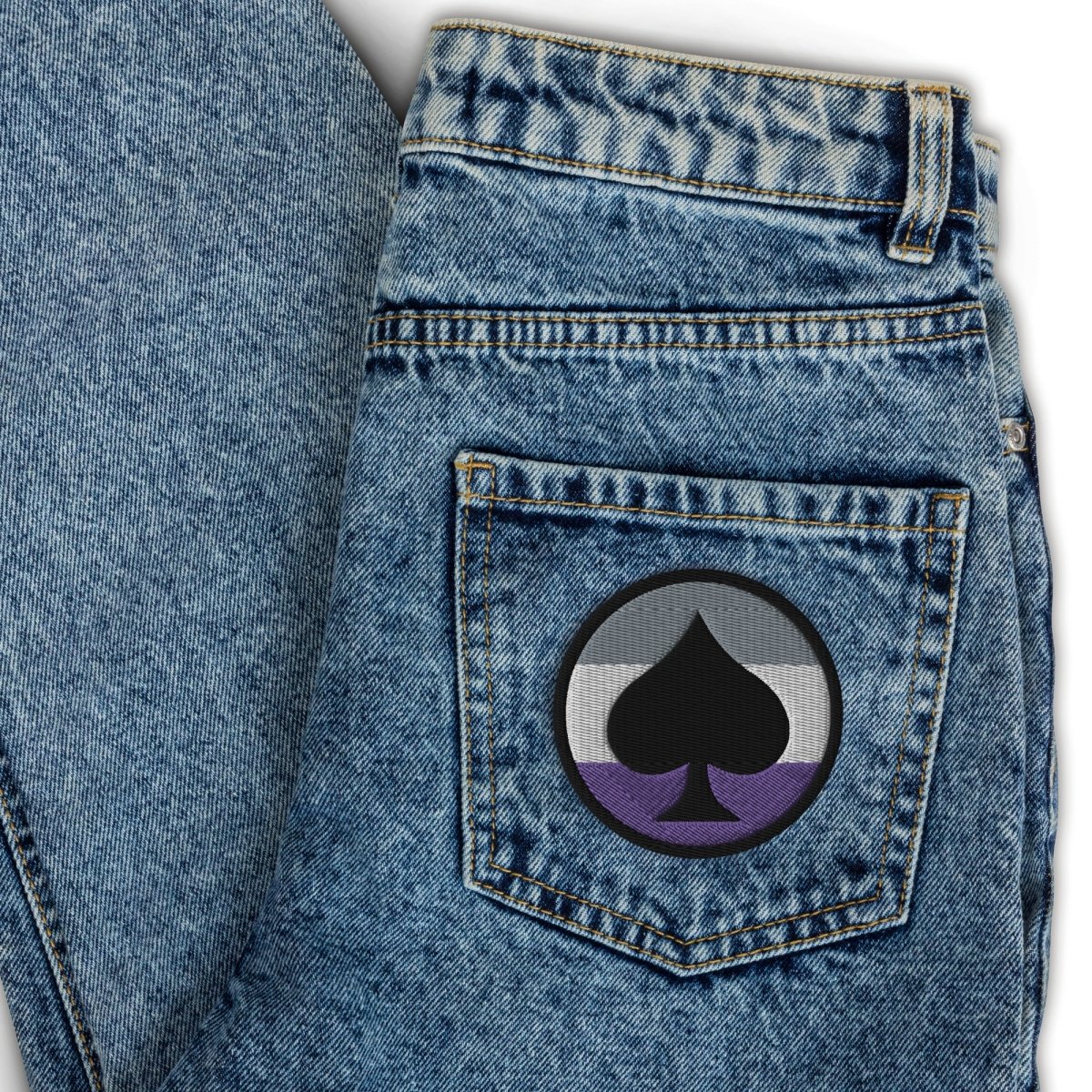 Asexual Ace of Spades Embroidered Patch - On Trend Shirts