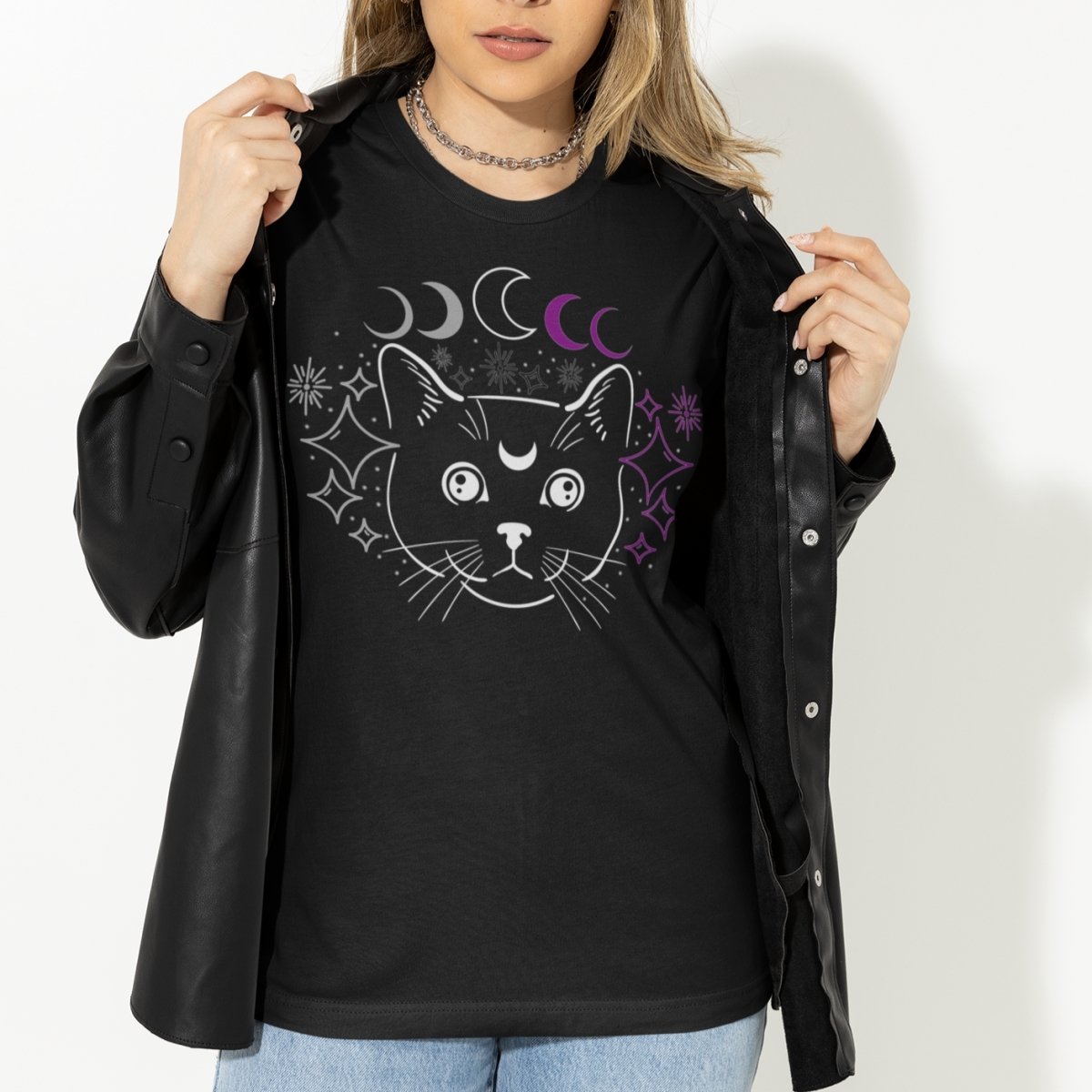 Asexual Celestial Cat Shirt - On Trend Shirts