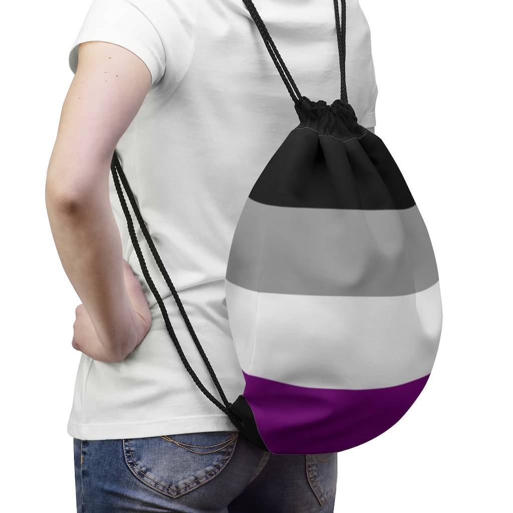 Asexual Flag Drawstring Bag - On Trend Shirts