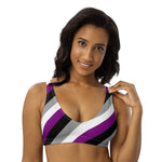 Asexual Flag Recycled Padded Bikini Top - On Trend Shirts