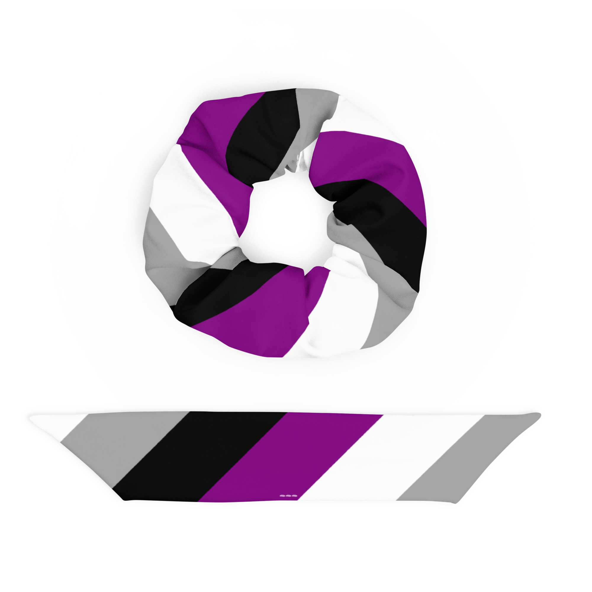 Asexual Flag Scrunchie