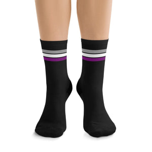 Asexual Flag Socks - black - On Trend Shirts