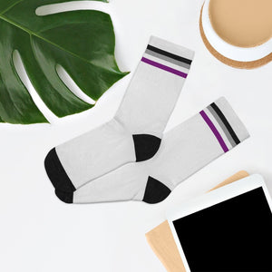 Asexual Flag Socks - white - On Trend Shirts
