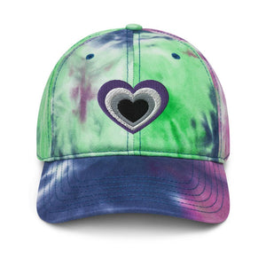 Asexual Heart Embroidered Tie Dye Hat - On Trend Shirts