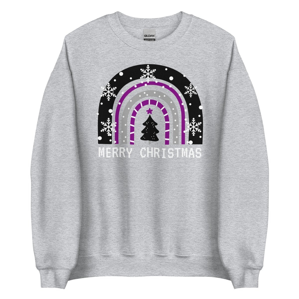 Asexual Rainbow Christmas Sweatshirt - On Trend Shirts
