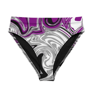 Asexual Twirls Recycled High-Waisted Bikini Bottom - On Trend Shirts