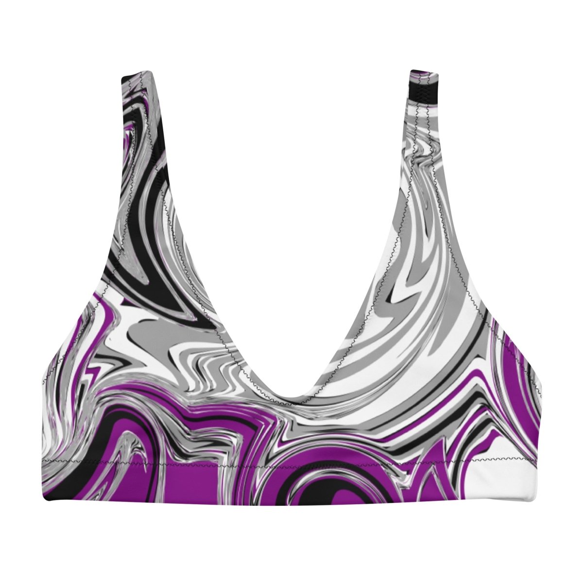 Asexual Twirls Recycled Padded Bikini Top - On Trend Shirts
