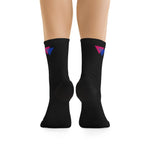 Bisexual Biangles Symbol Socks - black - On Trend Shirts