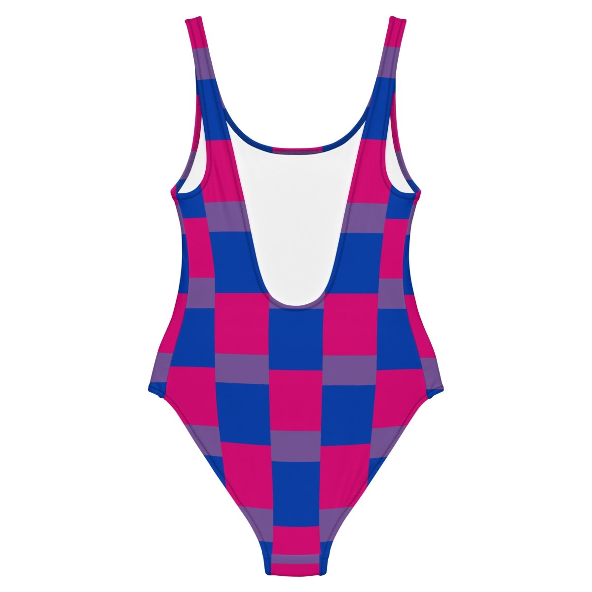 Bisexual Flag Check One-Piece Swimsuit - On Trend Shirts