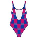 Bisexual Flag Check One-Piece Swimsuit - On Trend Shirts