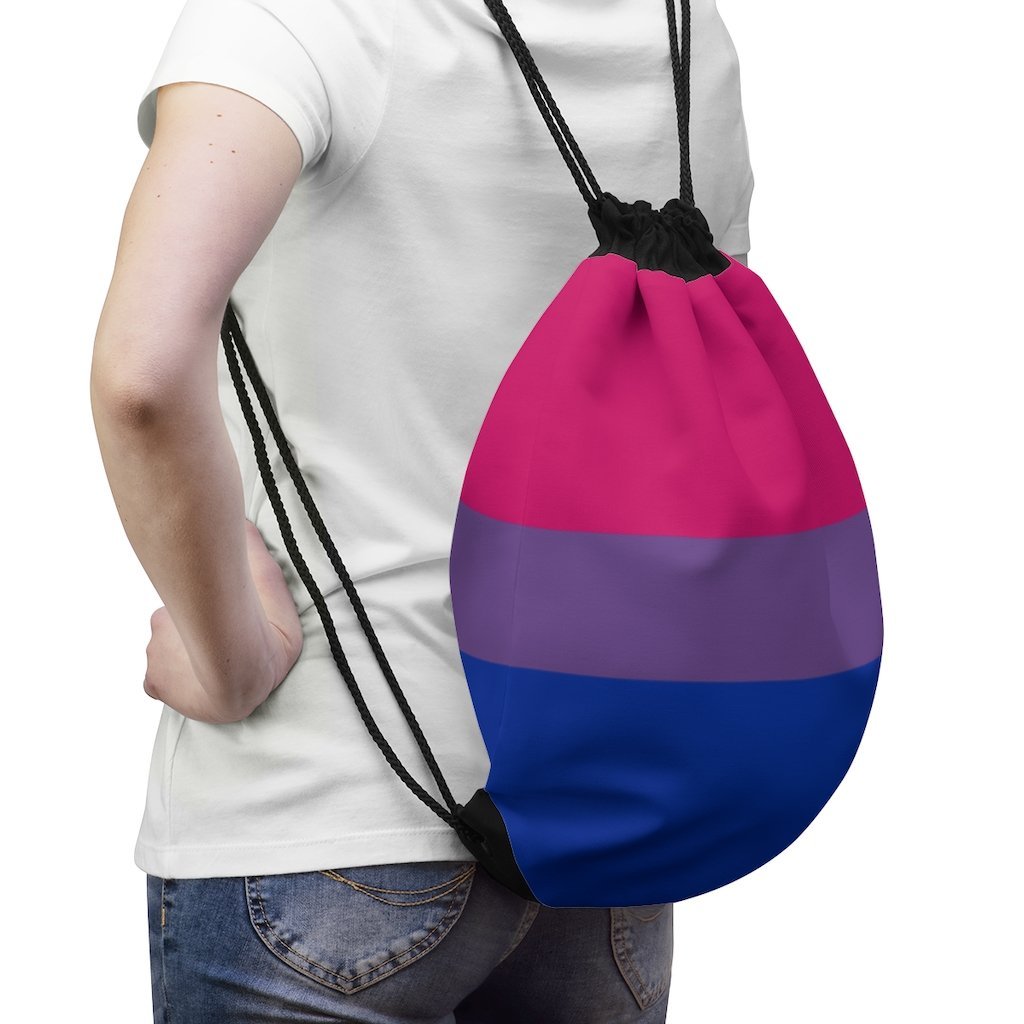 Bisexual Flag Drawstring Bag - On Trend Shirts