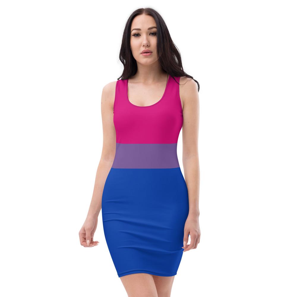 Bisexual Flag Fitted Dress - On Trend Shirts