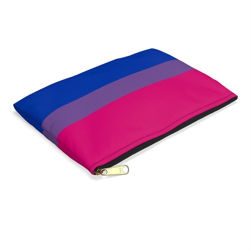 Bisexual Flag Flat Zipper Pouch - On Trend Shirts