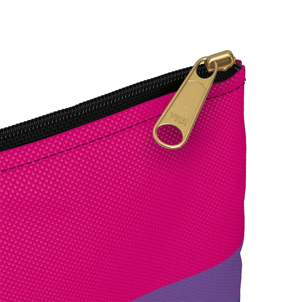 Bisexual Flag Flat Zipper Pouch - On Trend Shirts