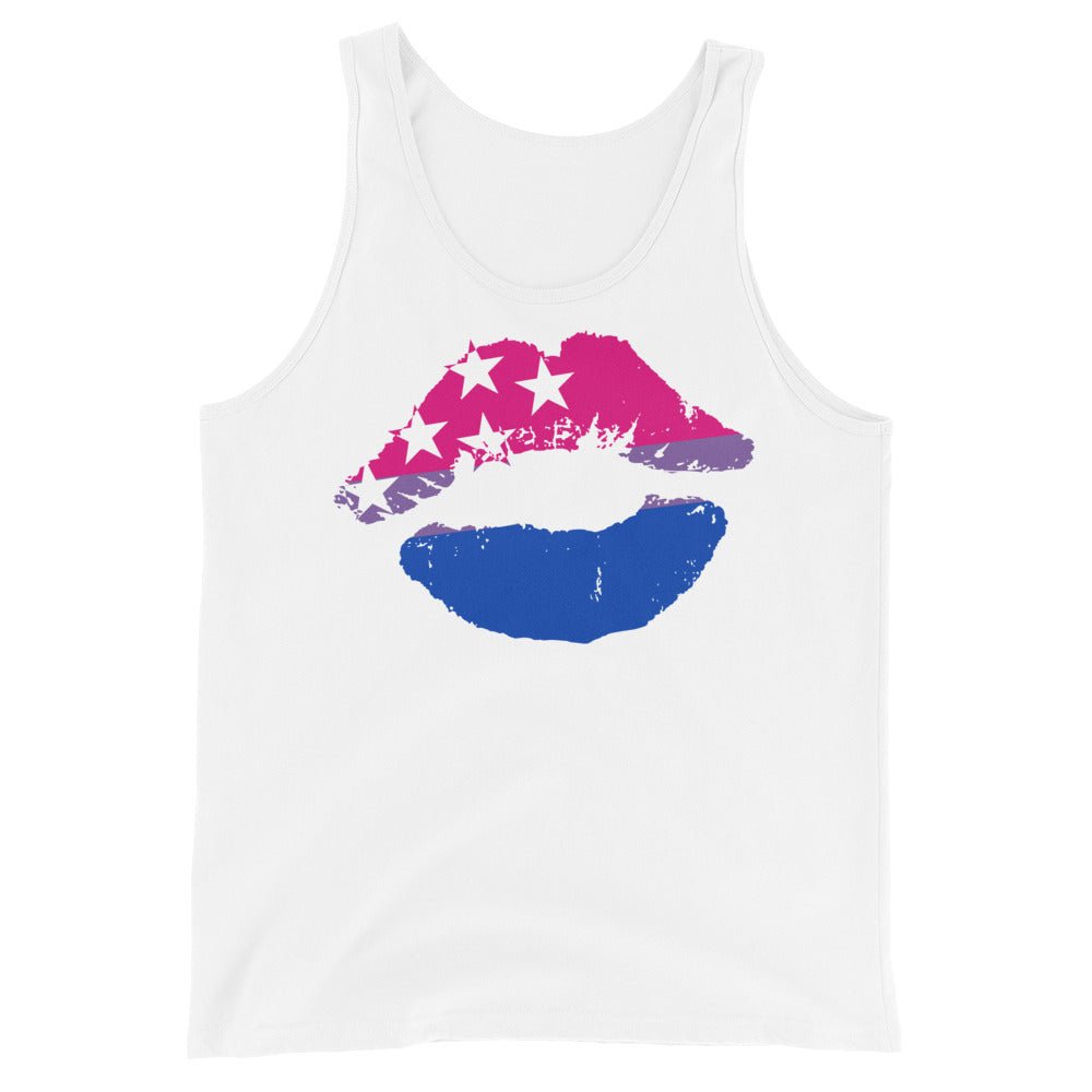 Bisexual Flag Lips Tank Top - On Trend Shirts