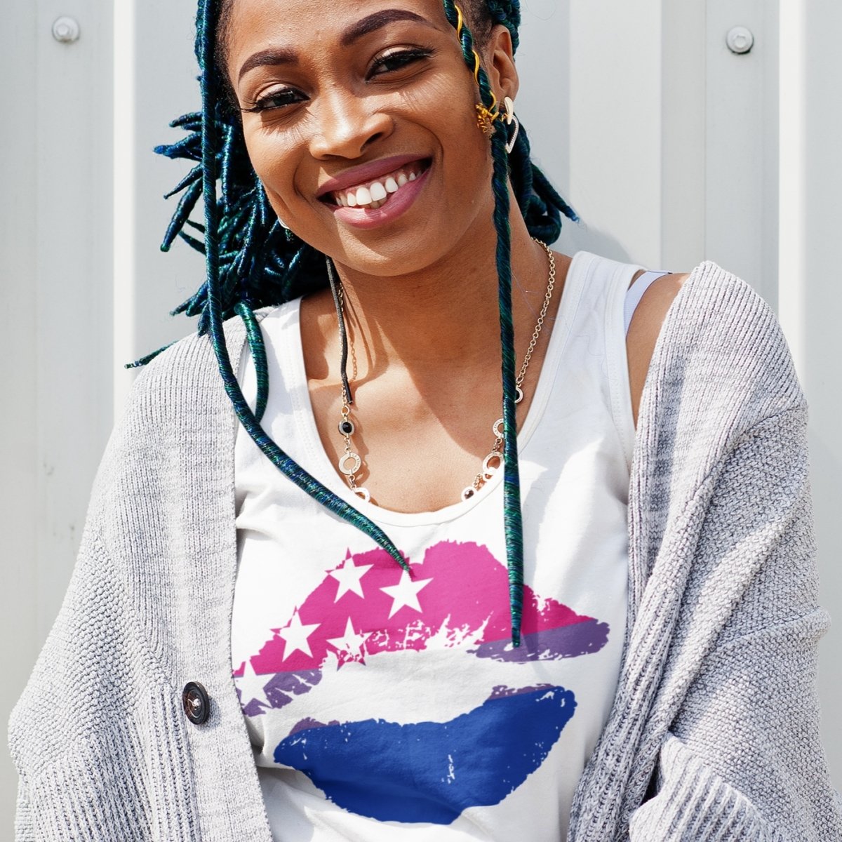Bisexual Flag Lips Tank Top - On Trend Shirts