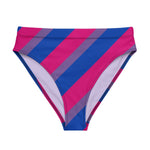 Bisexual Flag Recycled High-Waisted Bikini Bottom - On Trend Shirts
