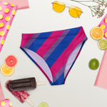 Bisexual Flag Recycled High-Waisted Bikini Bottom - On Trend Shirts