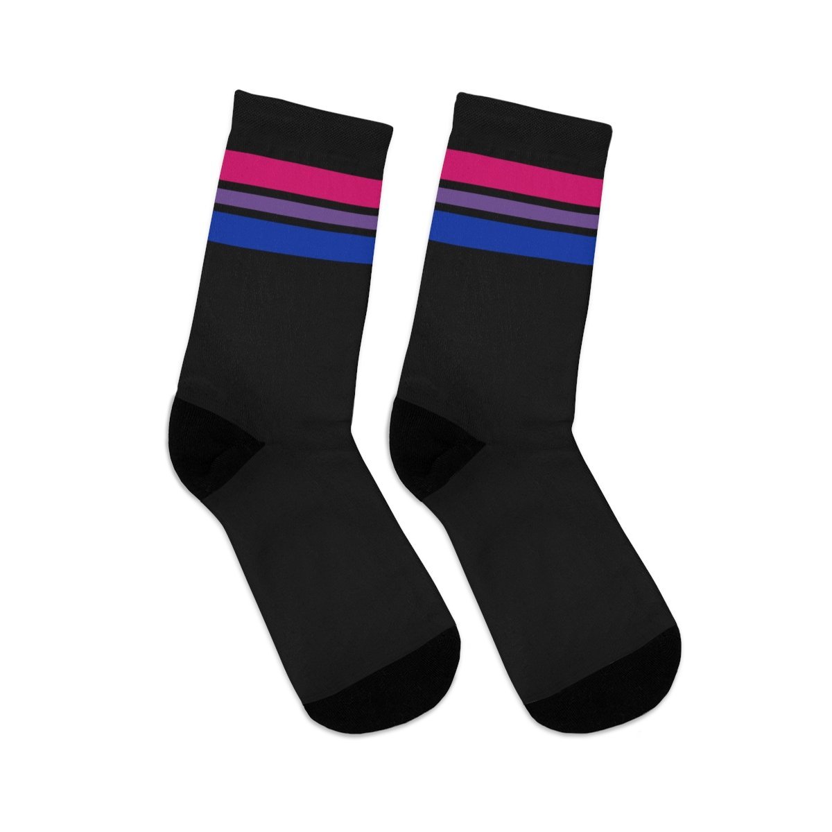 Bisexual Flag Socks - black - On Trend Shirts