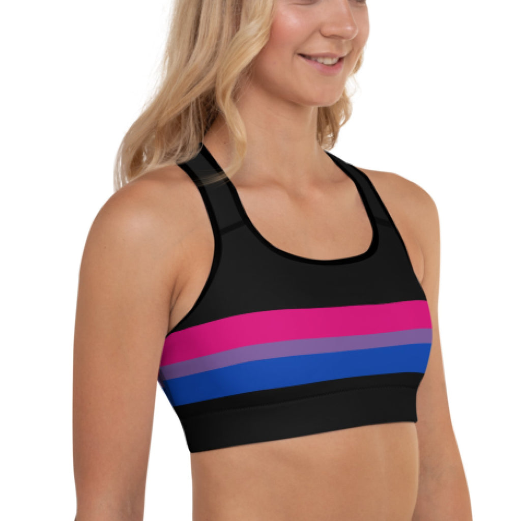 Bisexual Flag Sports Bra - On Trend Shirts