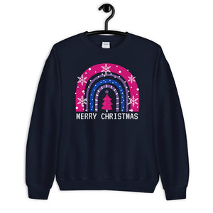 Bisexual Rainbow Christmas Sweatshirt - On Trend Shirts
