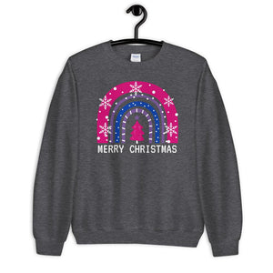 Bisexual Rainbow Christmas Sweatshirt - On Trend Shirts