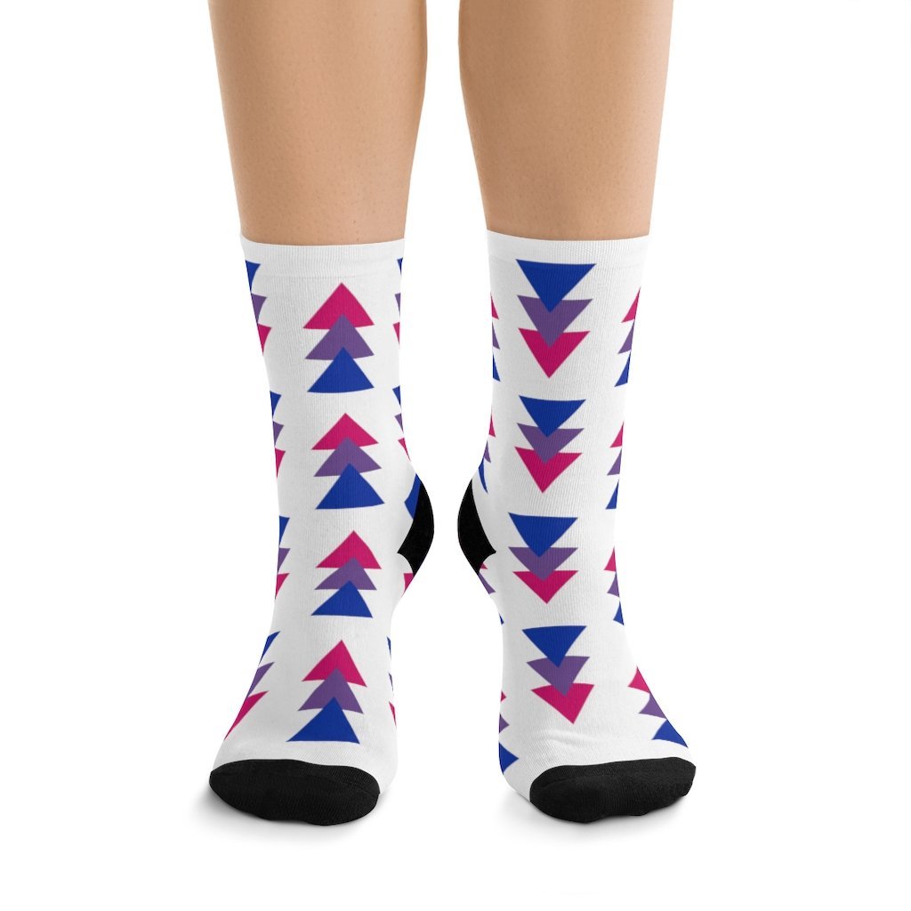 Bisexual Triangle Socks - white - On Trend Shirts