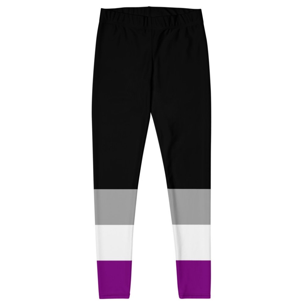 Black Asexual Flag Leggings - On Trend Shirts